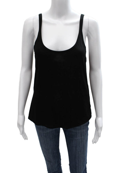 Max Mara Womens Viscose Scoop Neck Sleeveless Tank Black Size 46