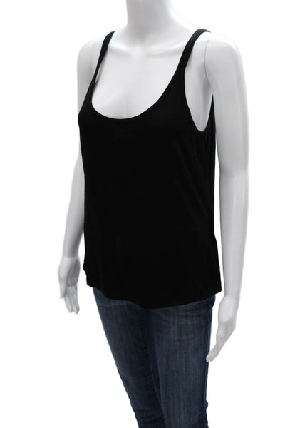 Max Mara Womens Viscose Scoop Neck Sleeveless Tank Black Size 46