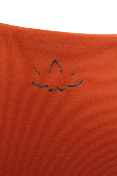 Beyond Yoga Womens Orange Sports Bra Scoop Neck Nylon Size XS