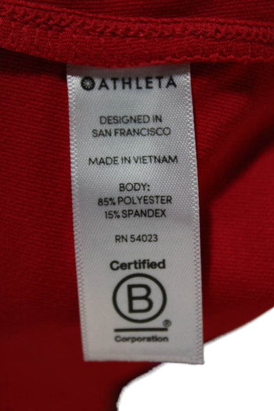 Athleta Women Basic Sleeveless Scoop Neck Tank Red Size S