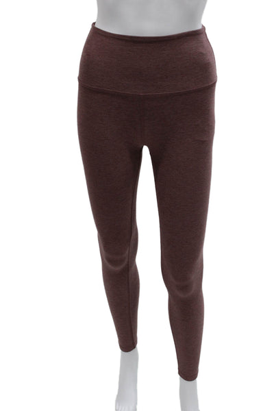Beyond Yoga Women Ankle Leggings Flecked Brown Polyester Size XS