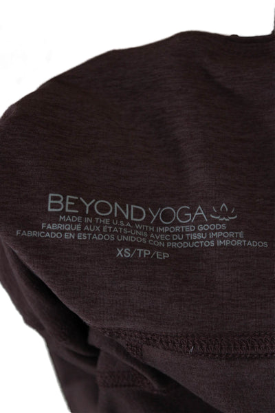 Beyond Yoga Women Ankle Leggings Flecked Brown Polyester Size XS
