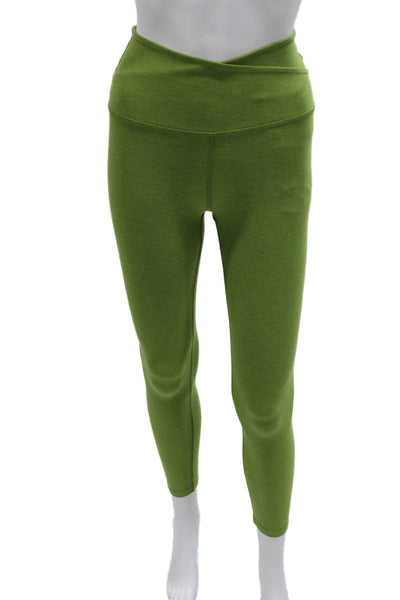 Beyond Yoga Women Ankle Leggings Green Polyester Pull On Size S
