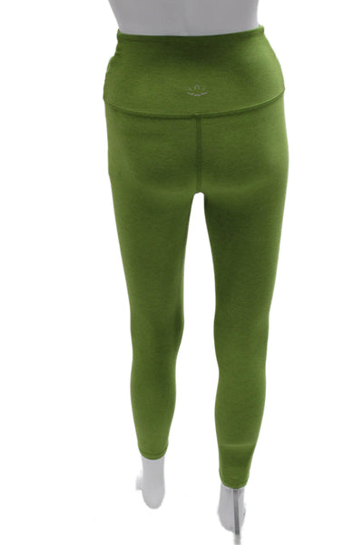 Beyond Yoga Women Ankle Leggings Green Polyester Pull On Size S