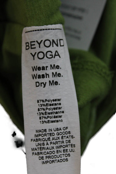 Beyond Yoga Women Ankle Leggings Green Polyester Pull On Size S