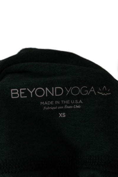 Beyond Yoga Womens Green Polyester Solid Leggings Size XS