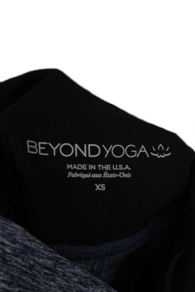 Beyond Yoga Women Capri Leggings Blue Flecked Polyester Size XS