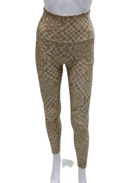 Beyond Yoga Women Ankle Leggings Multicolor Check Polyester Pull On Size XS