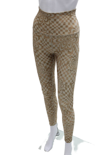 Beyond Yoga Women Ankle Leggings Multicolor Check Polyester Pull On Size XS