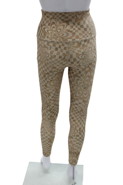 Beyond Yoga Women Ankle Leggings Multicolor Check Polyester Pull On Size XS