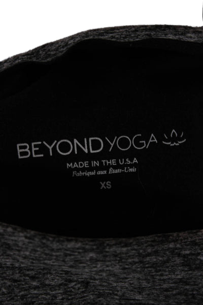 Beyond Yoga Women Capri Leggings Gray Flecked Polyester Size XS