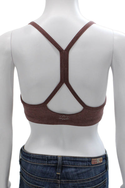 Beyond Yoga Womens Spaghetti Strap Scoop Neck Sports Bra Brown Size XS