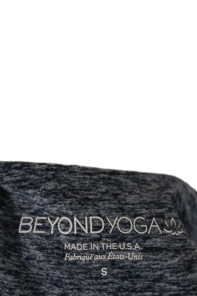 Beyond Yoga Women Cropped Tank Blue High Neck Sleeveless Size S