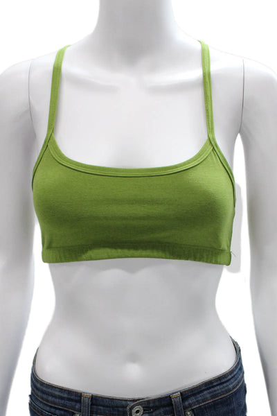 Beyond Yoga Womens Spaghetti Strap Scoop Neck Sports Bra Green Size Small
