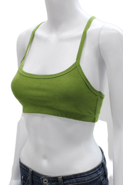 Beyond Yoga Womens Spaghetti Strap Scoop Neck Sports Bra Green Size Small