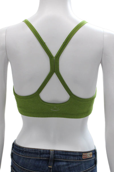 Beyond Yoga Womens Spaghetti Strap Scoop Neck Sports Bra Green Size Small