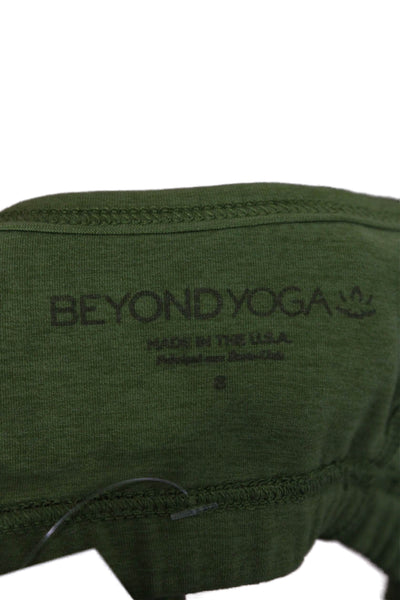 Beyond Yoga Womens Spaghetti Strap Scoop Neck Sports Bra Green Size Small
