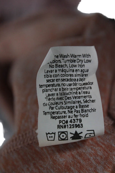 Beyond Yoga Womens High Neck Strappy Back Sports Bra Brown Size Small