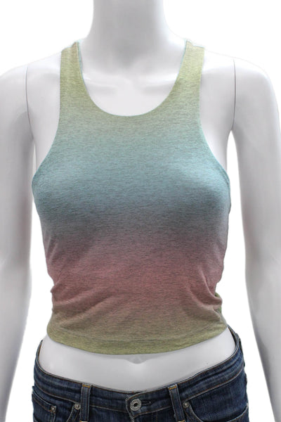 Beyond Yoga Women Basic Tank Scoop Neck Colorblock Multicolor Polyester Size XS