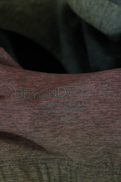 Beyond Yoga Women Basic Tank Scoop Neck Colorblock Multicolor Polyester Size XS