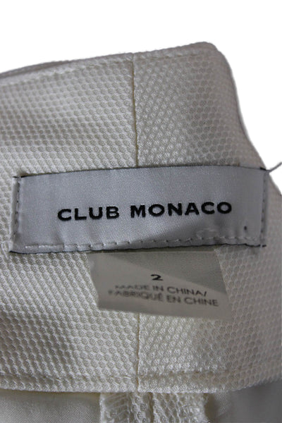 Club Monaco Womens Lyocell Ivory Shorts Size 2