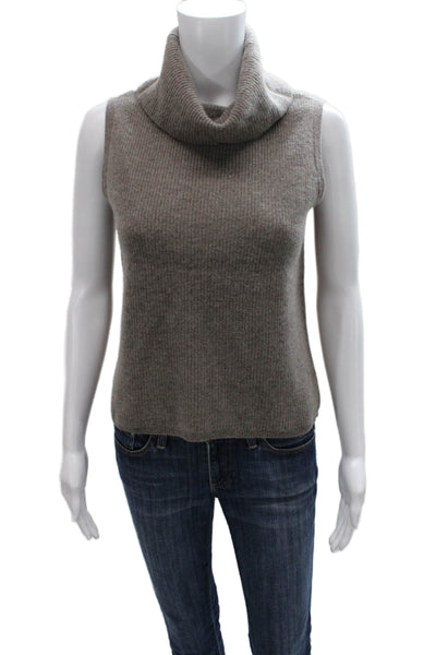 The Cashmere Project Womens Cashmere Cowl Neck Vest Sweater Gray Size XS