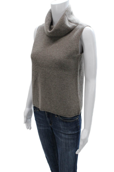 The Cashmere Project Womens Cashmere Cowl Neck Vest Sweater Gray Size XS