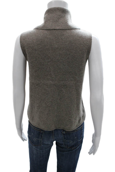 The Cashmere Project Womens Cashmere Cowl Neck Vest Sweater Gray Size XS