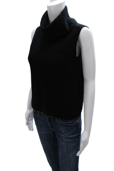 The Cashmere Project Women Cowl Neck Sleeveless Vest Sweater Black Size XS