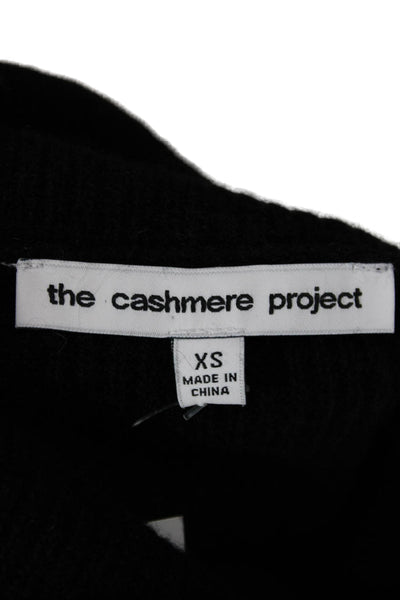 The Cashmere Project Women Cowl Neck Sleeveless Vest Sweater Black Size XS