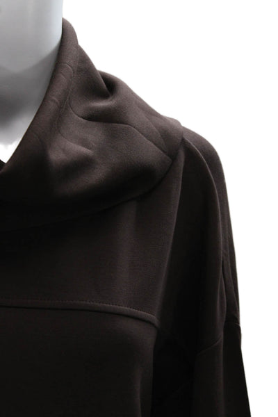 Varley Womens Pullover Sweatshirt Cowl Neck Brown Viscose Long Sleeve Size S