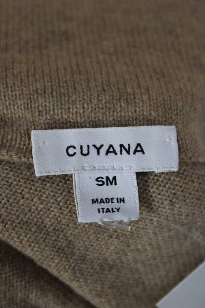 Cuyana Womens Pullover Cashmere Cowl Neck Long Sleeve Beige Size S