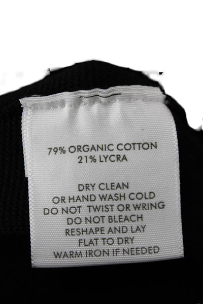 White + Warren Womens Cropped Black Organic Cotton Pants Size S