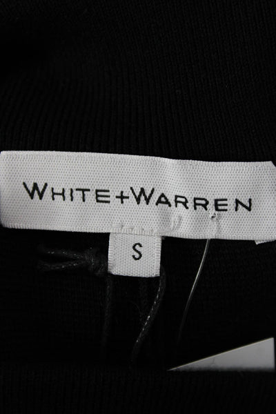 White + Warren Womens Cropped Black Organic Cotton Pants Size S