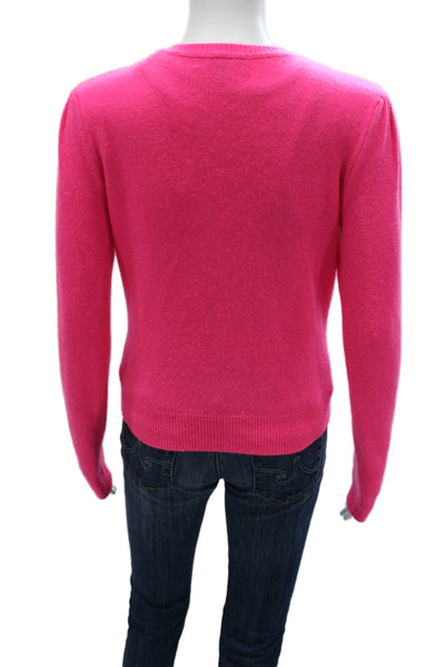 Generation Love Womens Cardigan V Neck Wool Pink Long Sleeve Size S