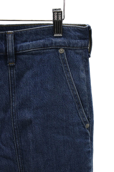 J Crew Women Wide-Leg Jeans Blue Lyocell High Rise 29 Inseam Size 27