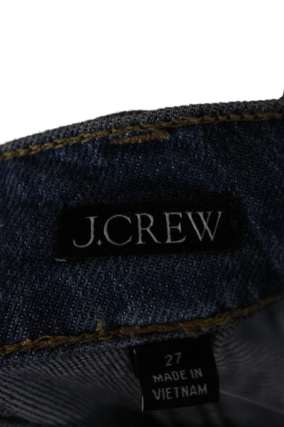 J Crew Women Wide-Leg Jeans Blue Lyocell High Rise 29 Inseam Size 27