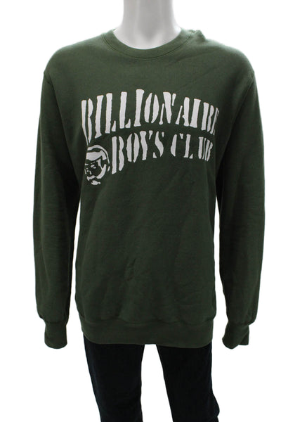 Billionaire Boys Club Mens Pullover Sweatshirt Green Crewneck Graphic Size XL
