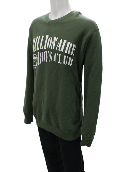 Billionaire Boys Club Mens Pullover Sweatshirt Green Crewneck Graphic Size XL