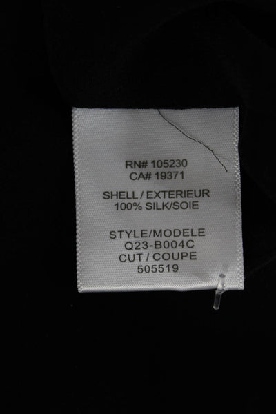Equipment Femme Womens Bomber Jacket Purple 100% Silk Long Sleeve Size M