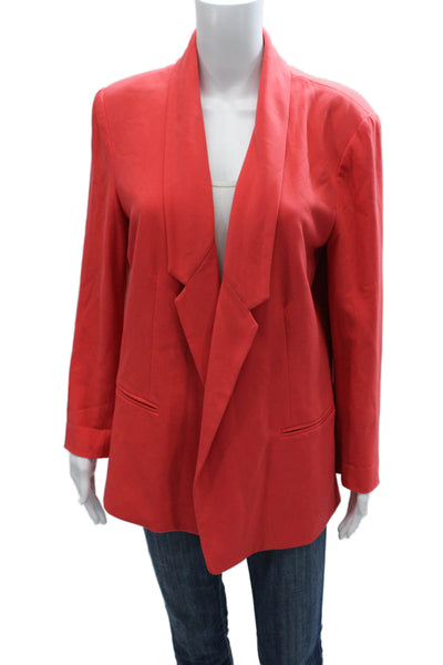 Eliza J Women Red Basic Jacket Long Sleeve Size L