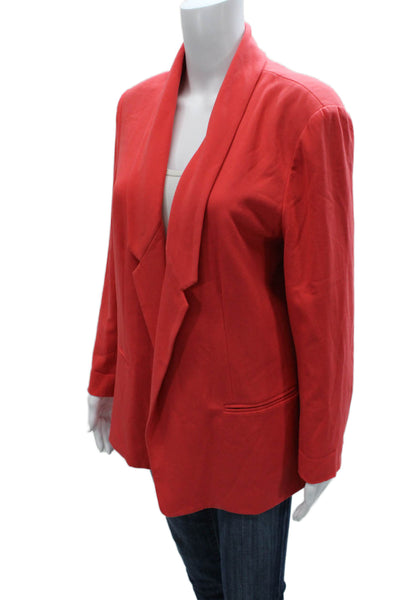 Eliza J Women Red Basic Jacket Long Sleeve Size L