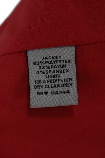 Eliza J Women Red Basic Jacket Long Sleeve Size L