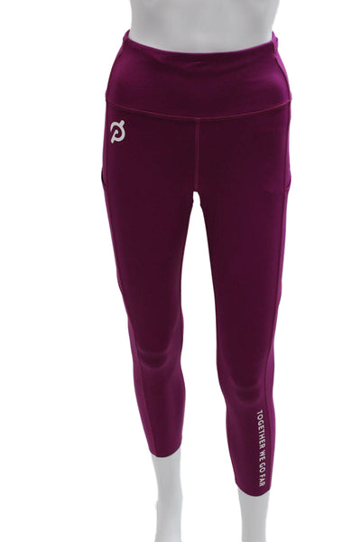 Lululemon Womens Purple Capri Leggings Nylon Pull On Solid Size 10