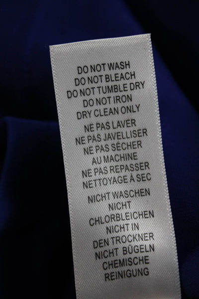 Adrianna Papell Women Shift Dress Blue Boatneck Short Sleeve Knee Length Size 12