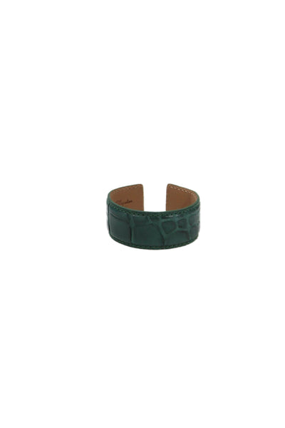 Tardini Unisex Adults American Alligator Round Rigid Bracelet Torquoise Size OS
