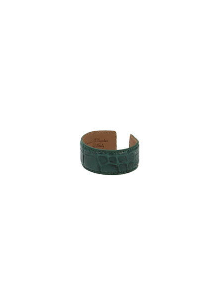 Tardini Unisex Adults American Alligator Round Rigid Bracelet Torquoise Size OS