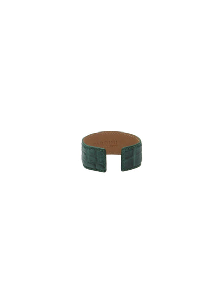 Tardini Unisex Adults American Alligator Round Rigid Bracelet Torquoise Size OS