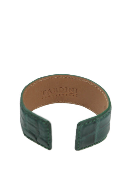 Tardini Unisex Adults American Alligator Round Rigid Bracelet Torquoise Size OS