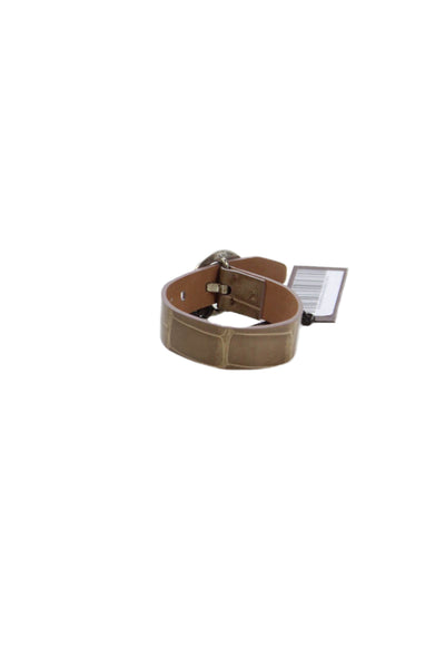 Tardini Unisex Adults American Alligator Buckle Bracelet Light Brown Size OS